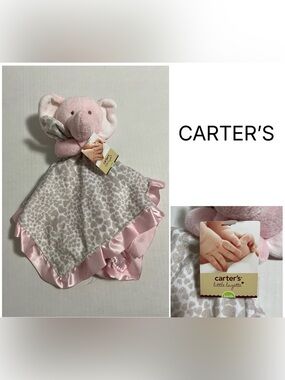CARTER’S - NWT - INFANT ELEPHANT PLUSH SNUGGLE LOVEY BLANKET